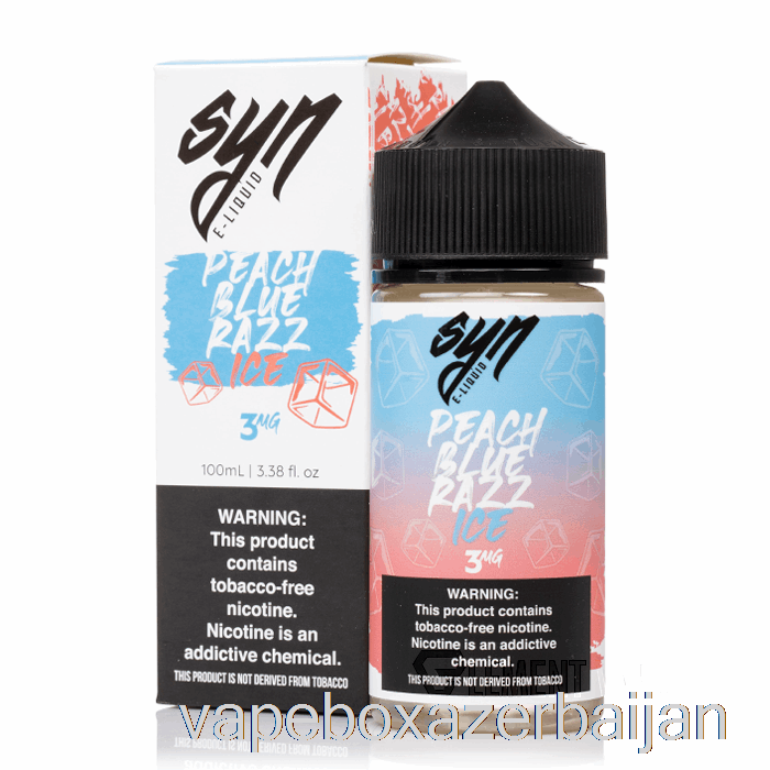 Vape Baku ICE Peach Blue Razz - Syn Liquids - 100mL 0mg